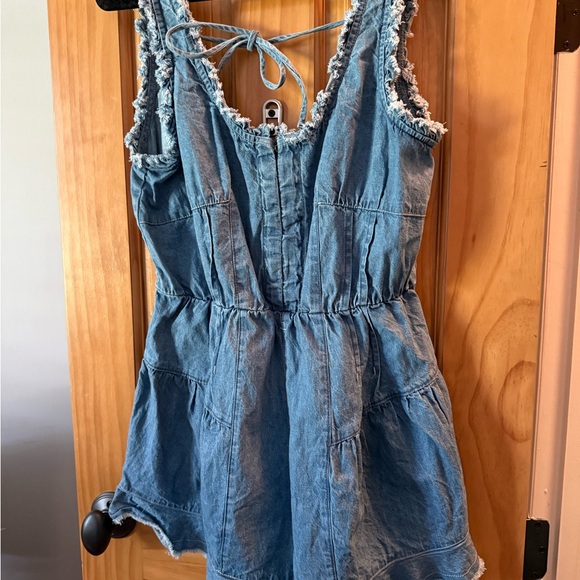 We The Free Light Blue Denium Ladies Romper - Picture 4 of 10